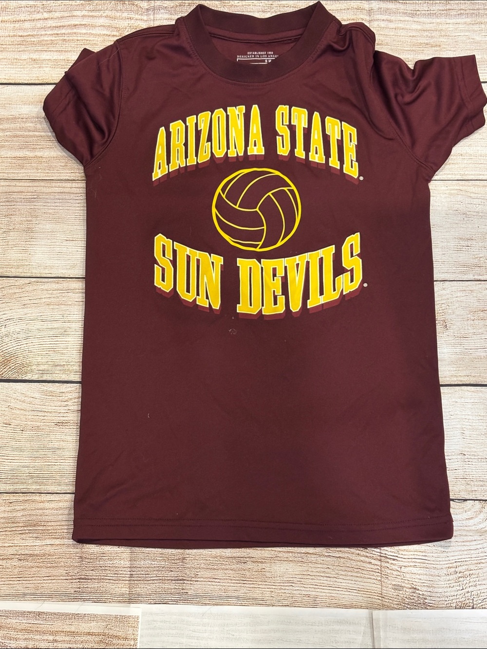 Youth Arizona State Sun Devils Maroon Volleyball athletic  Tee